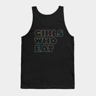 Girls Who Eat - Rainbow Outline Tank Top